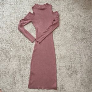 Very Stretchy Pink Midi Dress